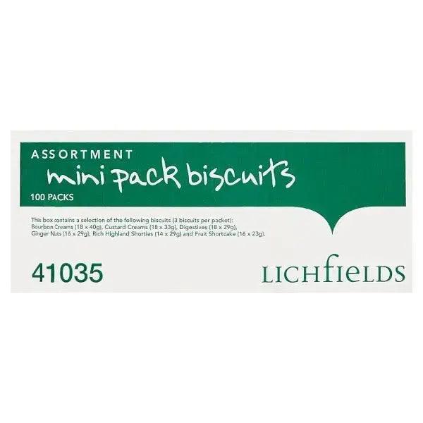 Lichfields Assortment Mini Pack Biscuits 100 Packs - Honesty Sales