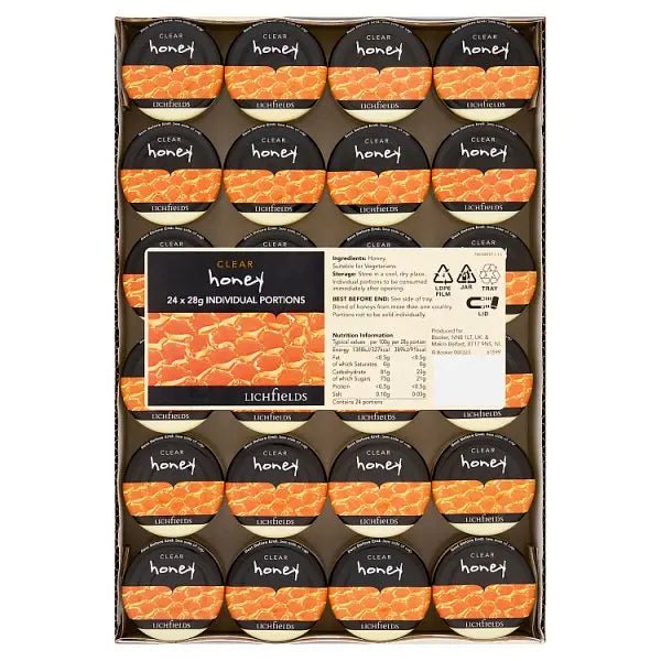 Lichfields Clear Honey 24 x 28g - Honesty Sales