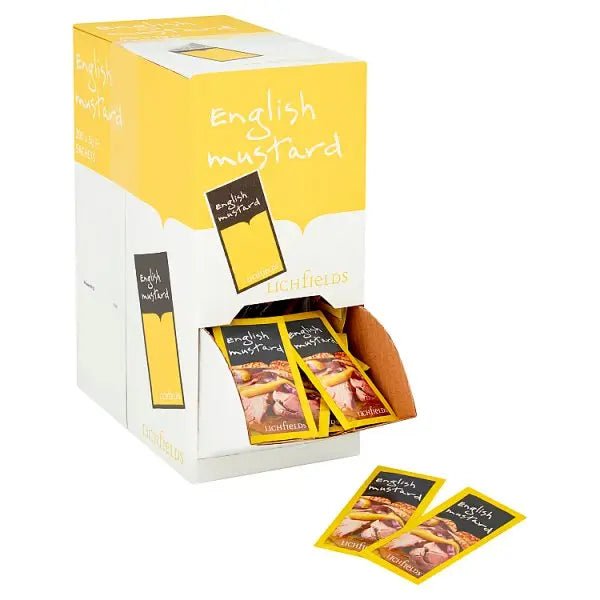 Lichfields English Mustard 200 x 5g - Honesty Sales