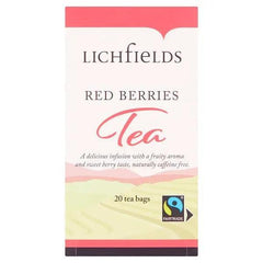 Lichfields Fairtrade Red Berries 20 Tea Bags 40g - Honesty Sales