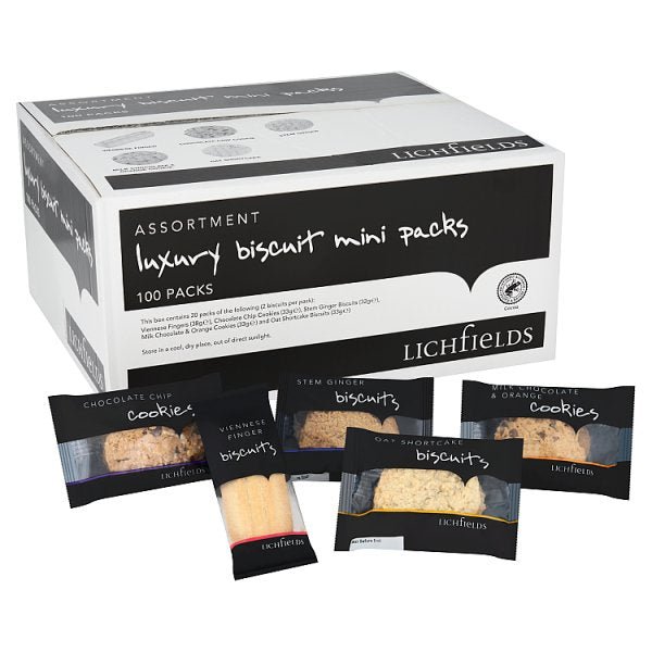 Lichfields Luxury Biscuit Mini Packs (1 x 100x2s) - Honesty Sales