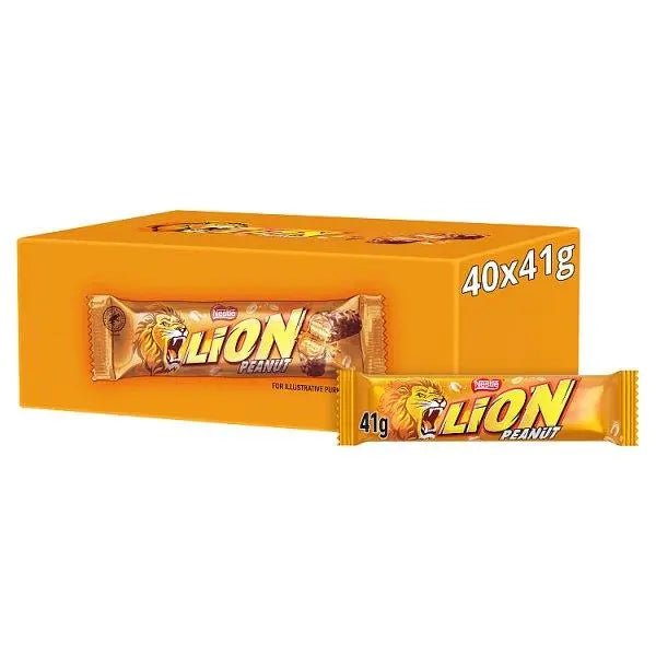 Lion Peanut Chocolate Bar 41g (Case of 40) - Honesty Sales