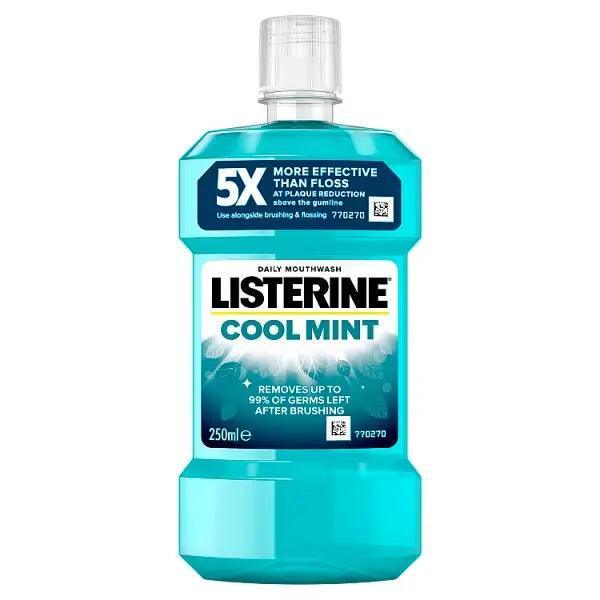 Listerine Essentials Cool Mint Mouthwash 250ml (Case of 6) - Honesty Sales