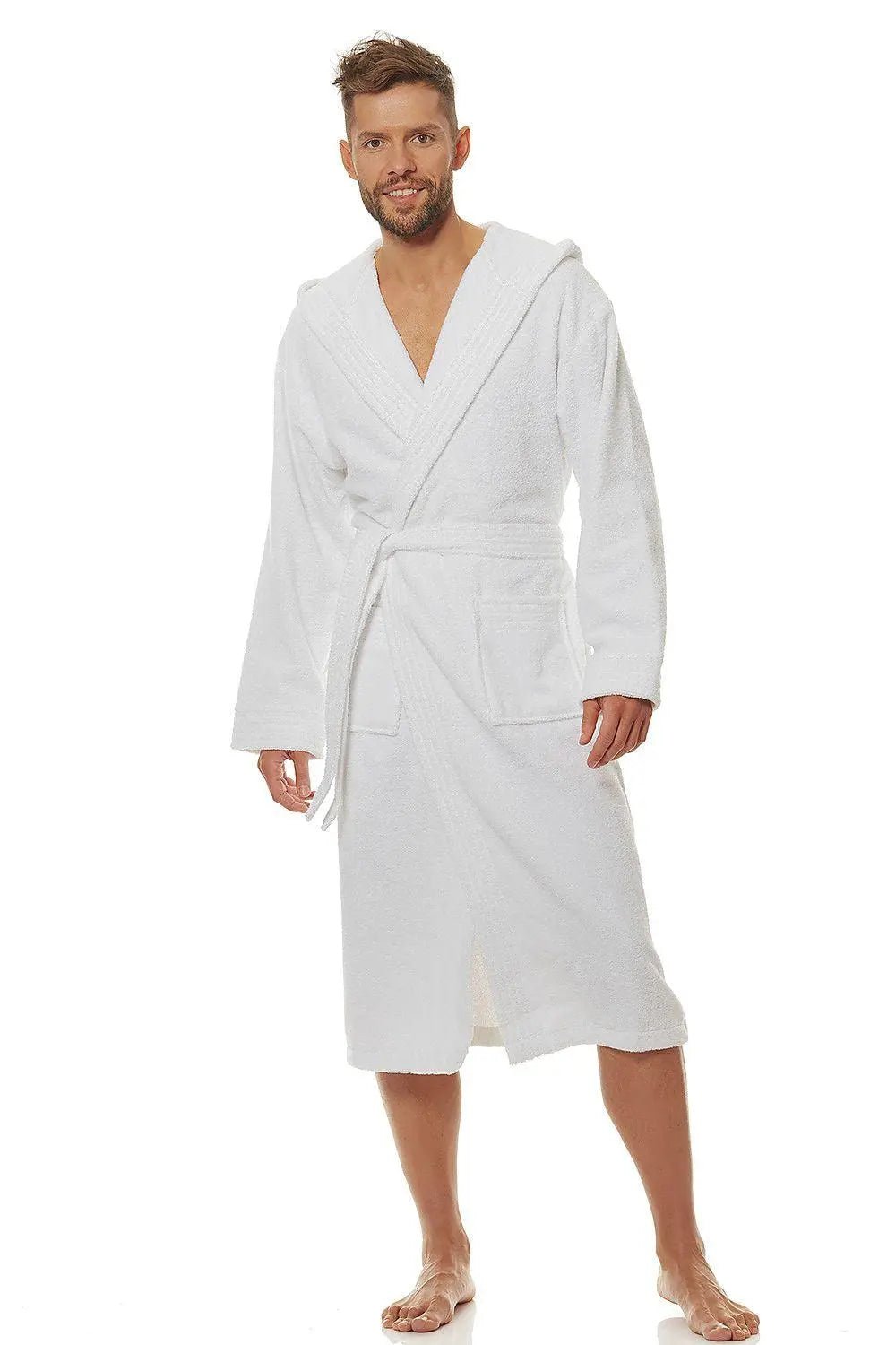 L&L collection men's white bathrobe - Honesty Sales