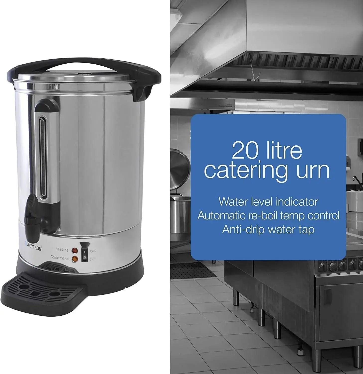 Lloytron Stainless Steel Hot Water Urn 20Ltr - Honesty Sales