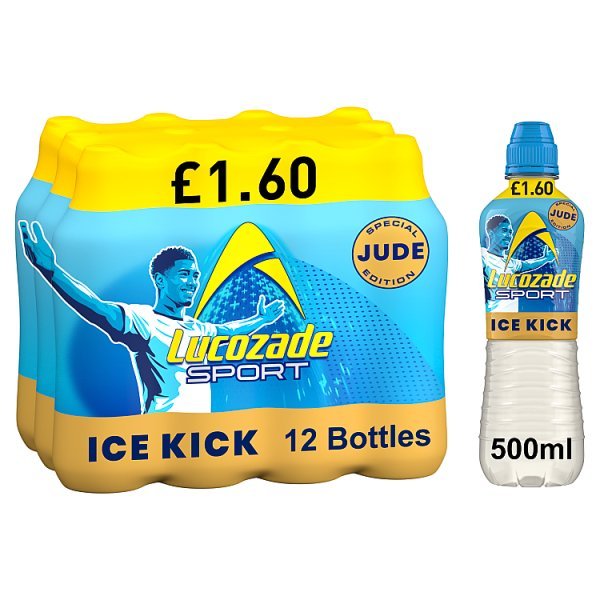 Lucozade Sport Drink Ice Kick Jude Bellingham Edition 500ml (12 x 500ml) - Honesty Sales