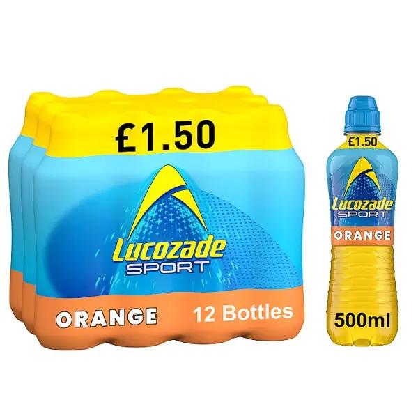 Lucozade Sport Drink Orange 500ml (Case of 12) - Honesty Sales