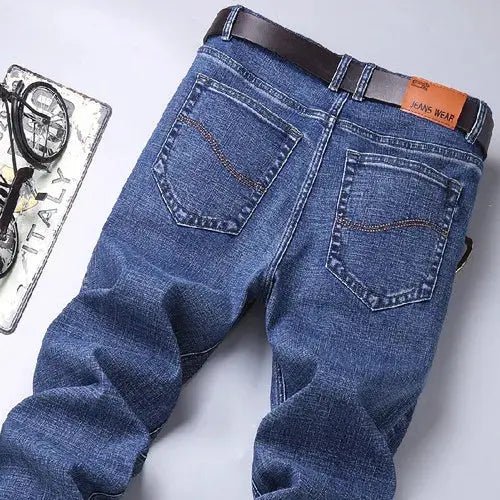 Luxury European - American Style Men's Stretch Jeans – Slim Straight Denim (Size 28 - 38) - Honesty Sales