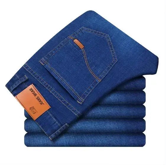 Luxury European - American Style Men's Stretch Jeans – Slim Straight Denim (Size 28 - 38) - Honesty Sales