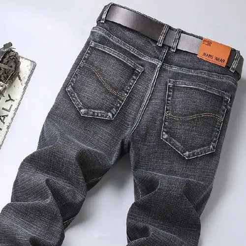 Luxury European - American Style Men's Stretch Jeans – Slim Straight Denim (Size 28 - 38) - Honesty Sales