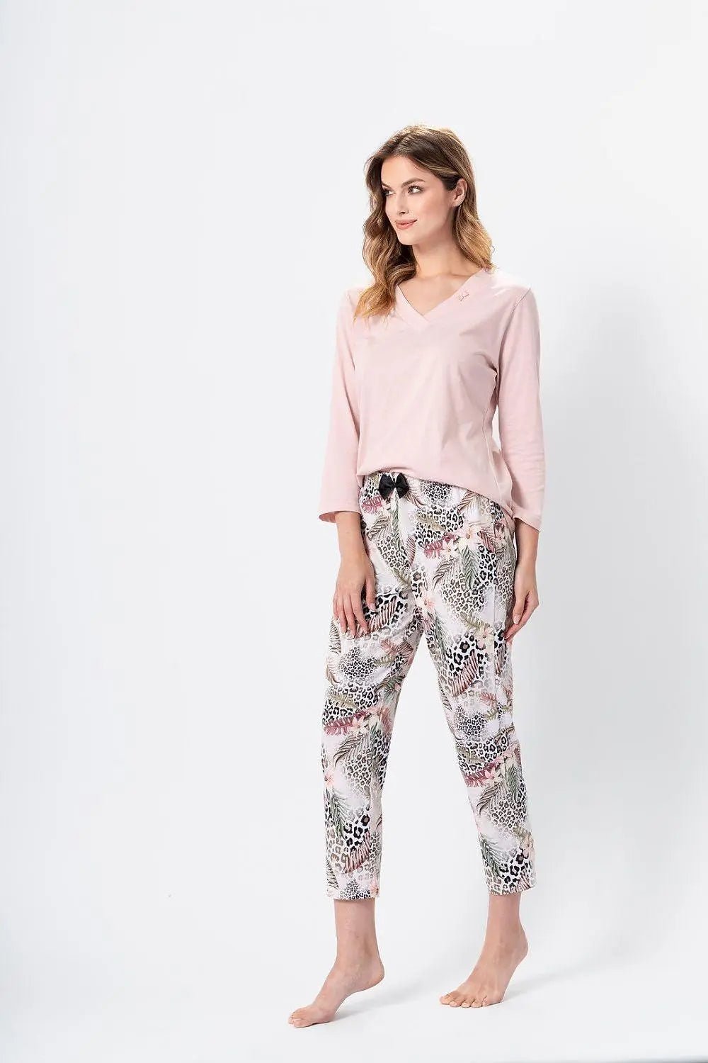 M-Max animal prints blouse and pants womens pajamas - Honesty Sales