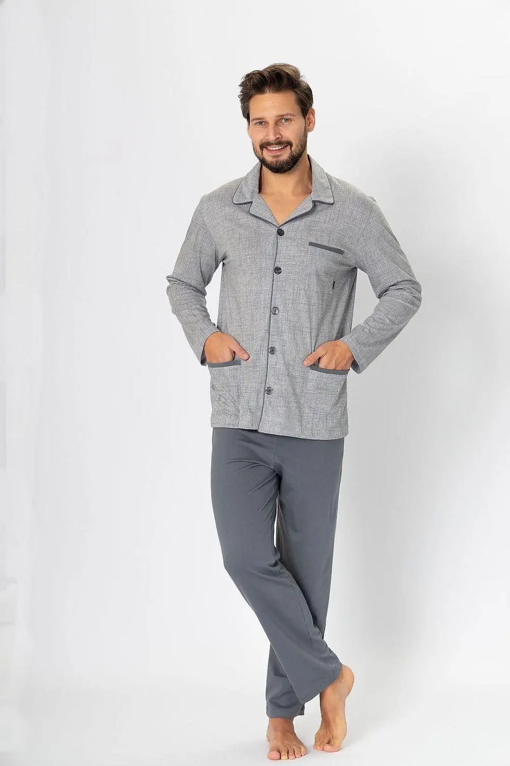 M-Max brightly colored unbuttoned men's pajamas - Honesty Sales