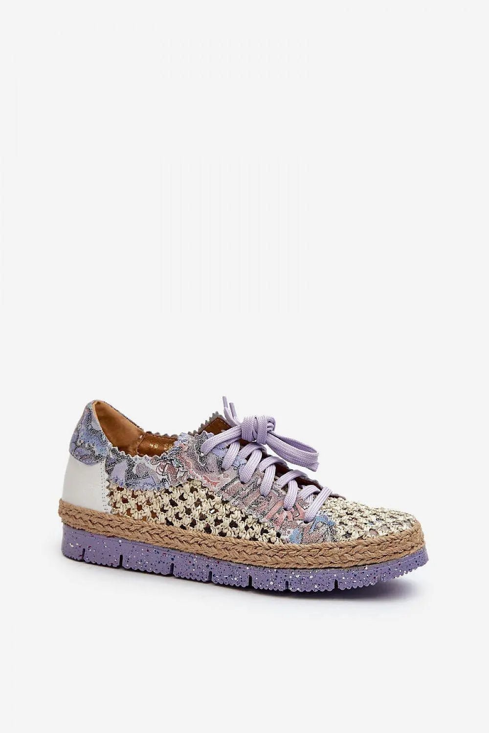 Maciejka Women’s Leather Half-Shoes – Elegant Design with Plaid Detail - Honesty Sales