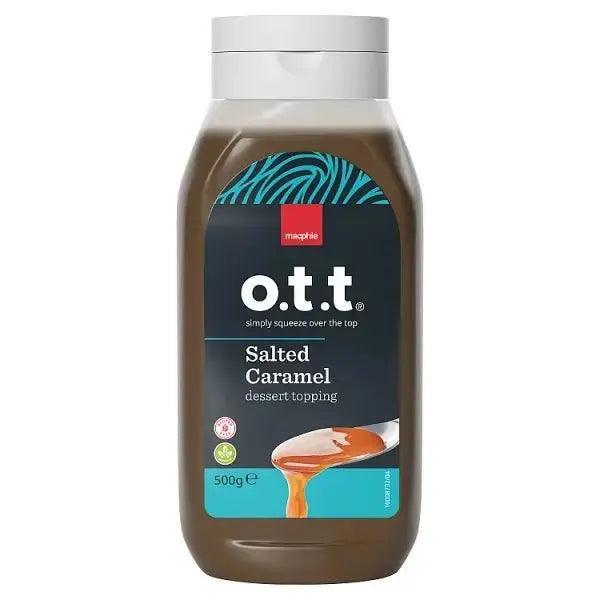 Macphie o.t.t ® Salted Caramel dessert topping 500g - Honesty Sales