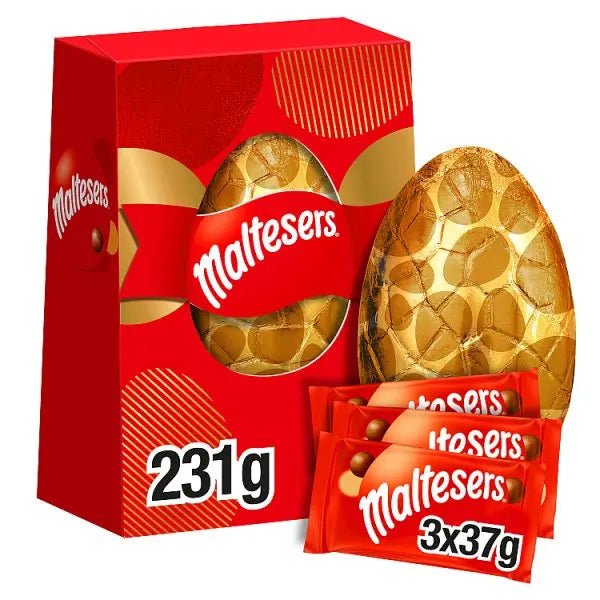 Maltesers Milk Chocolates Extra Large Easter Egg 231g (Case of 6) - Honesty Sales