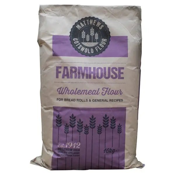 Matthews Cotswold Flour Farmhouse Wholemeal 16kg - Honesty Sales