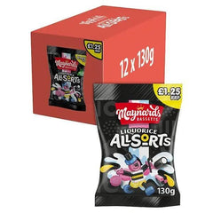 Maynards Bassetts Liquorice Allsorts Sweets Bag (Case of 10) - Honesty Sales