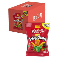 Maynards Bassetts Wine Gums Sweets Bag (Case of 12) - Honesty Sales