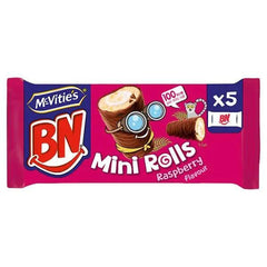 McVitie's BN Raspberry Mini Rolls Cake Bars Multipack 5 x 21.8g, 109g (Case of 12) - Honesty Sales
