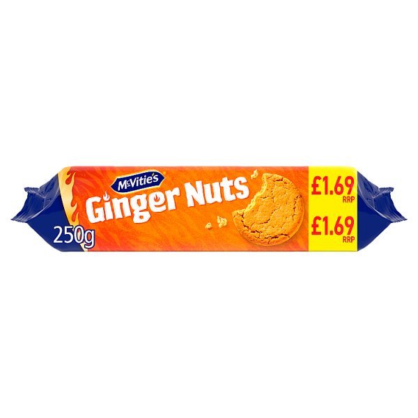 McVitie's Ginger Nuts Biscuits 250g (12 x 250g) - Honesty Sales