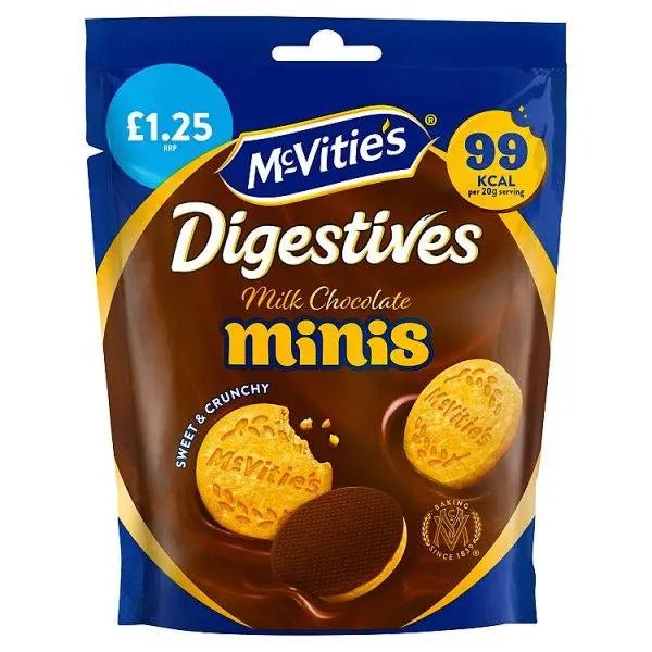 McVitie's Milk Chocolate Digestive Minis Biscuits 80g PMP £1.25 (Case of 6) - Honesty Sales
