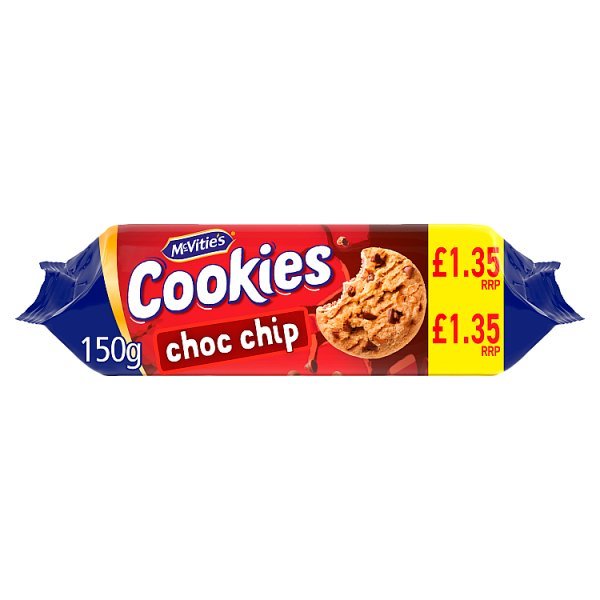 McVitie's The Chunky One Choco Chip Cookies 150g (12 x 150g) - Honesty Sales