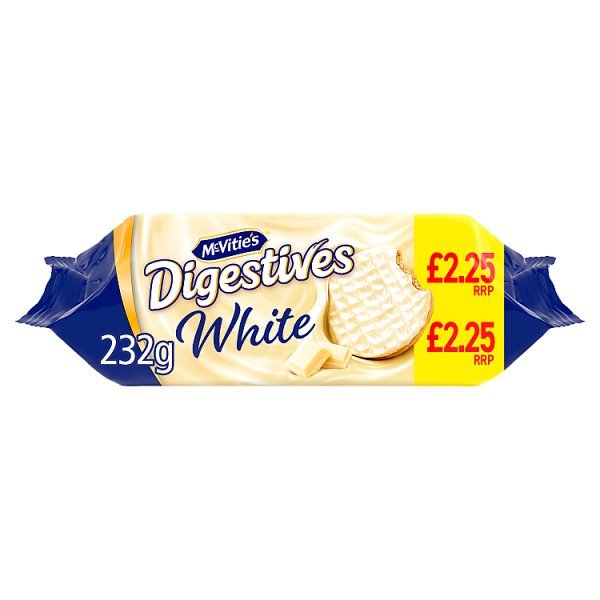 McVitie's White Digestive Biscuits 232g (12 x 232g) - Honesty Sales