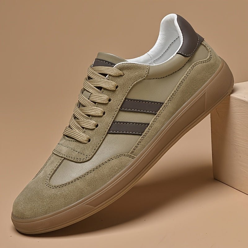 Men'S Breathable, Non - Slip, Stylish Casual Shoes in Khaki/Gray And White, Perfect for Everyday Wear And Versatile Training. - Honesty Sales