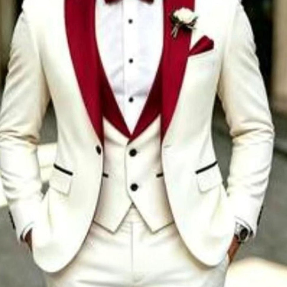 Mens Business Formal Casual Three-Piece Suit - Honesty Sales