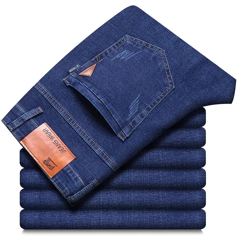 Men's Business Jeans – Classic Stretch Denim Trousers - Honesty Sales