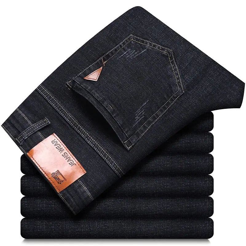 Men's Business Jeans – Classic Stretch Denim Trousers - Honesty Sales