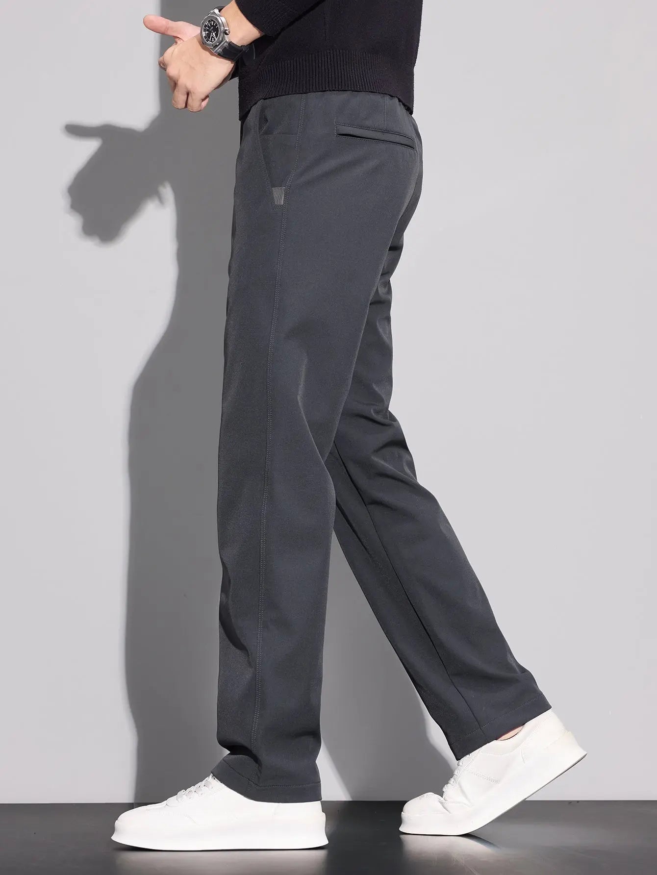 Men’s Business Straight - Leg Chino Pants – Multi - Pocket, Mid - Rise - Honesty Sales