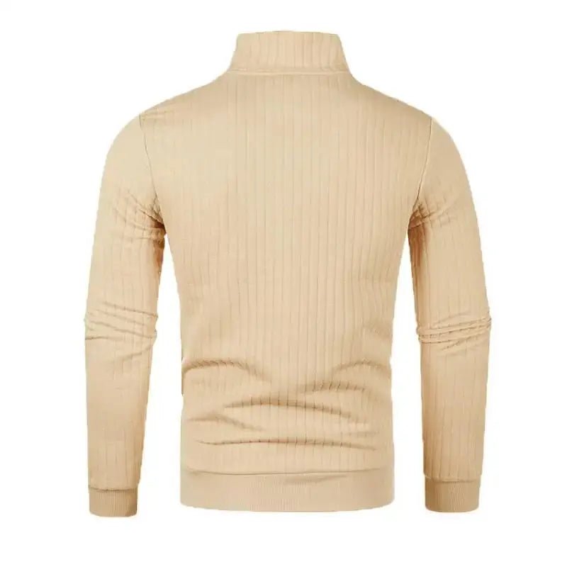 Men’s Half - Zip Cotton Sweater – Autumn/Winter Slim Fit Knit Pullover - Honesty Sales