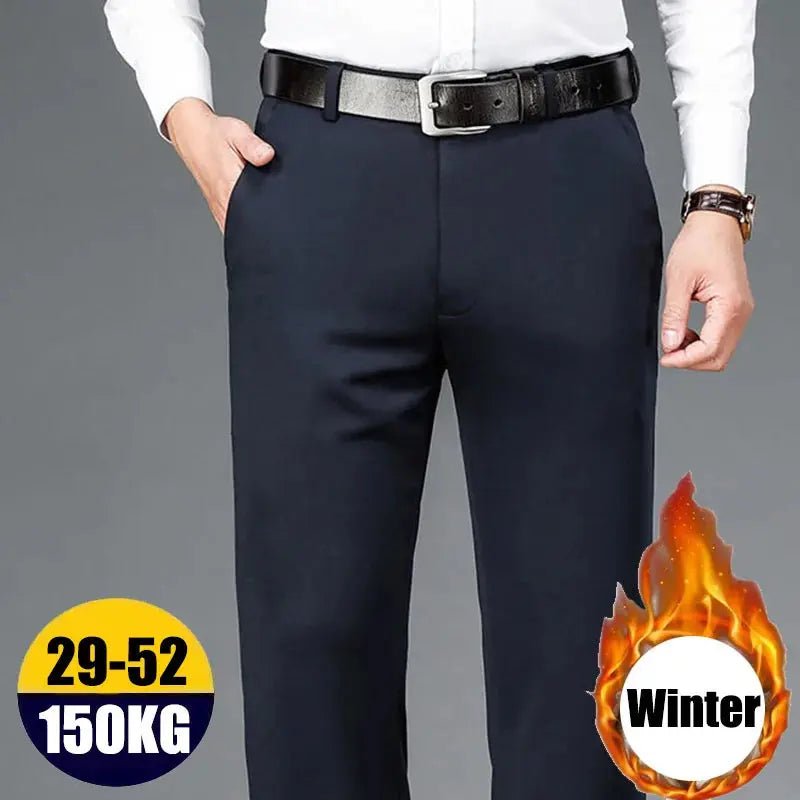 Men’s Oversize Business Trousers – Formal Casual Suit Pants (Up to 10XL) - Honesty Sales