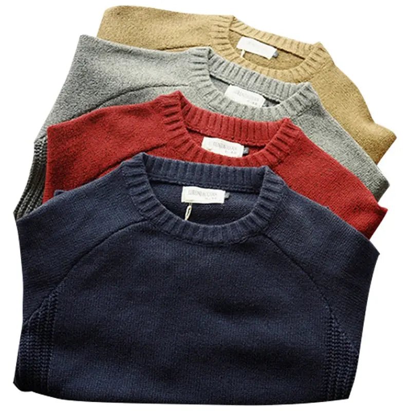 Men’s Oversized Wool Pullover – Autumn Casual Loose Knit Sweater - Honesty Sales