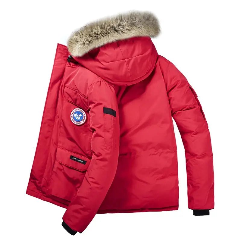 Men’s Plus Size Winter Parka – Thick Velvet Lined, Windproof & Waterproof - Honesty Sales