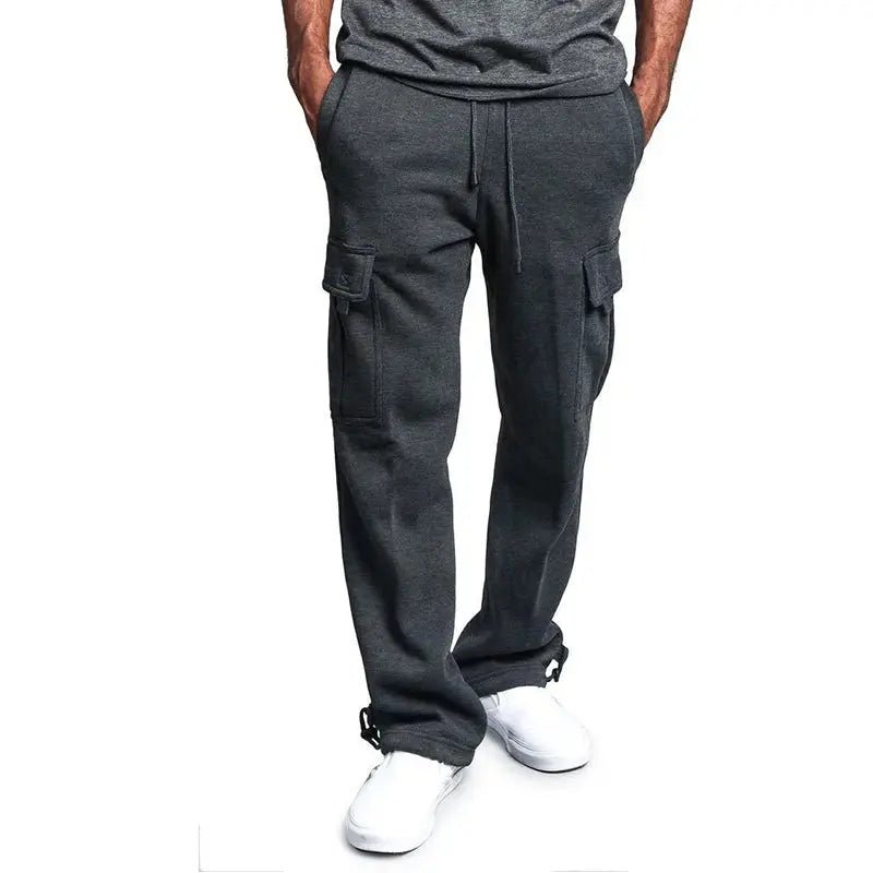Men's Straight Fit Joggers – Oversized Multi - Pocket Sweatpants for Sports & Streetwear - Honesty Sales