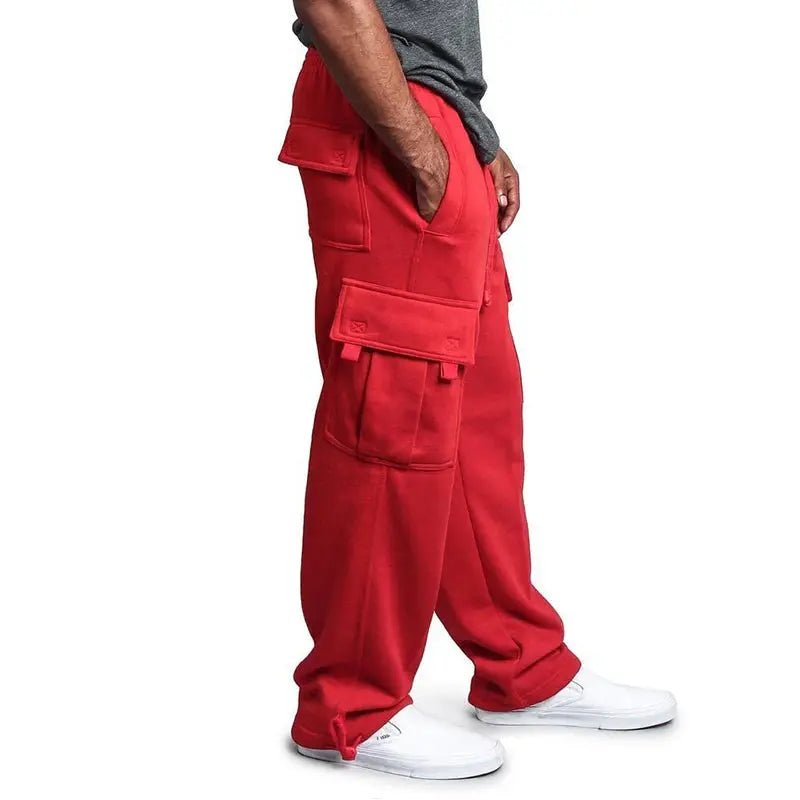 Men's Straight Fit Joggers – Oversized Multi - Pocket Sweatpants for Sports & Streetwear - Honesty Sales