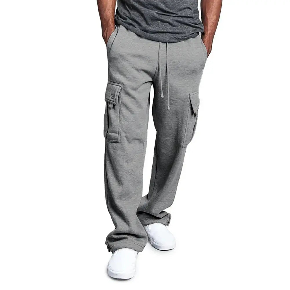Men's Straight Fit Joggers – Oversized Multi - Pocket Sweatpants for Sports & Streetwear - Honesty Sales