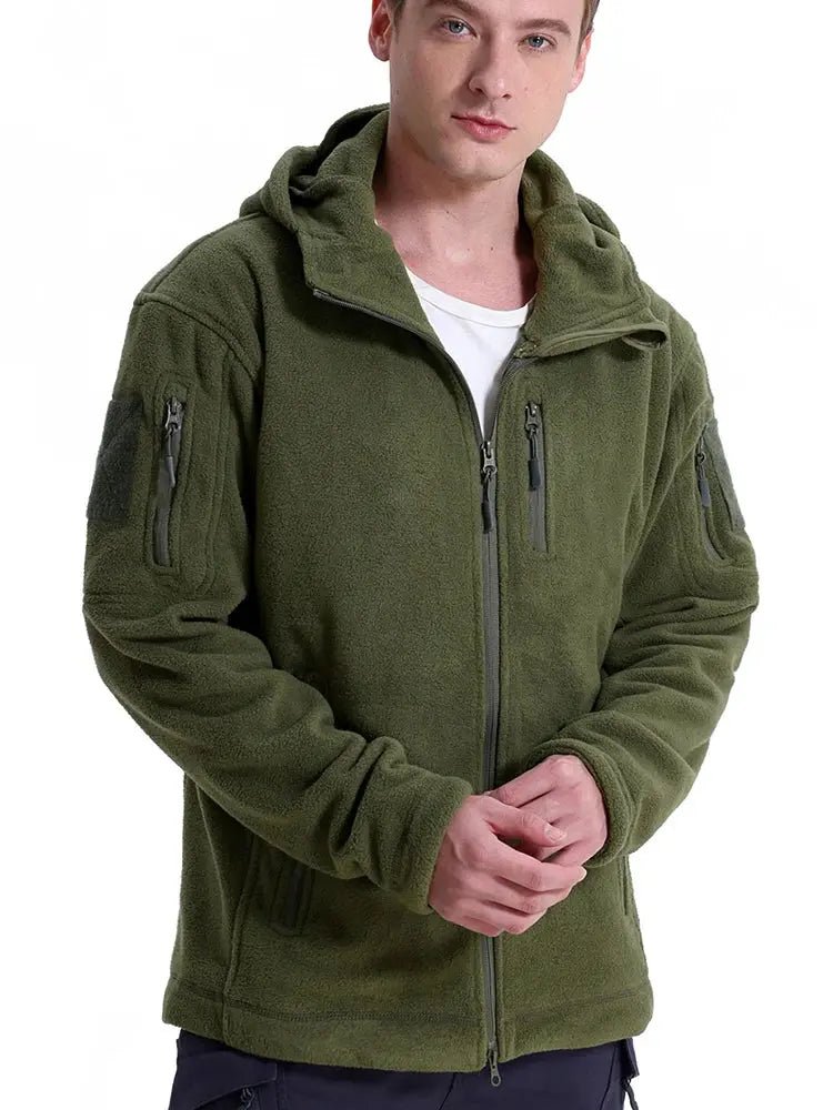 Men’s Tactical Fleece Jacket – Winter Warm, Full Zip Outdoor Coat - Honesty Sales