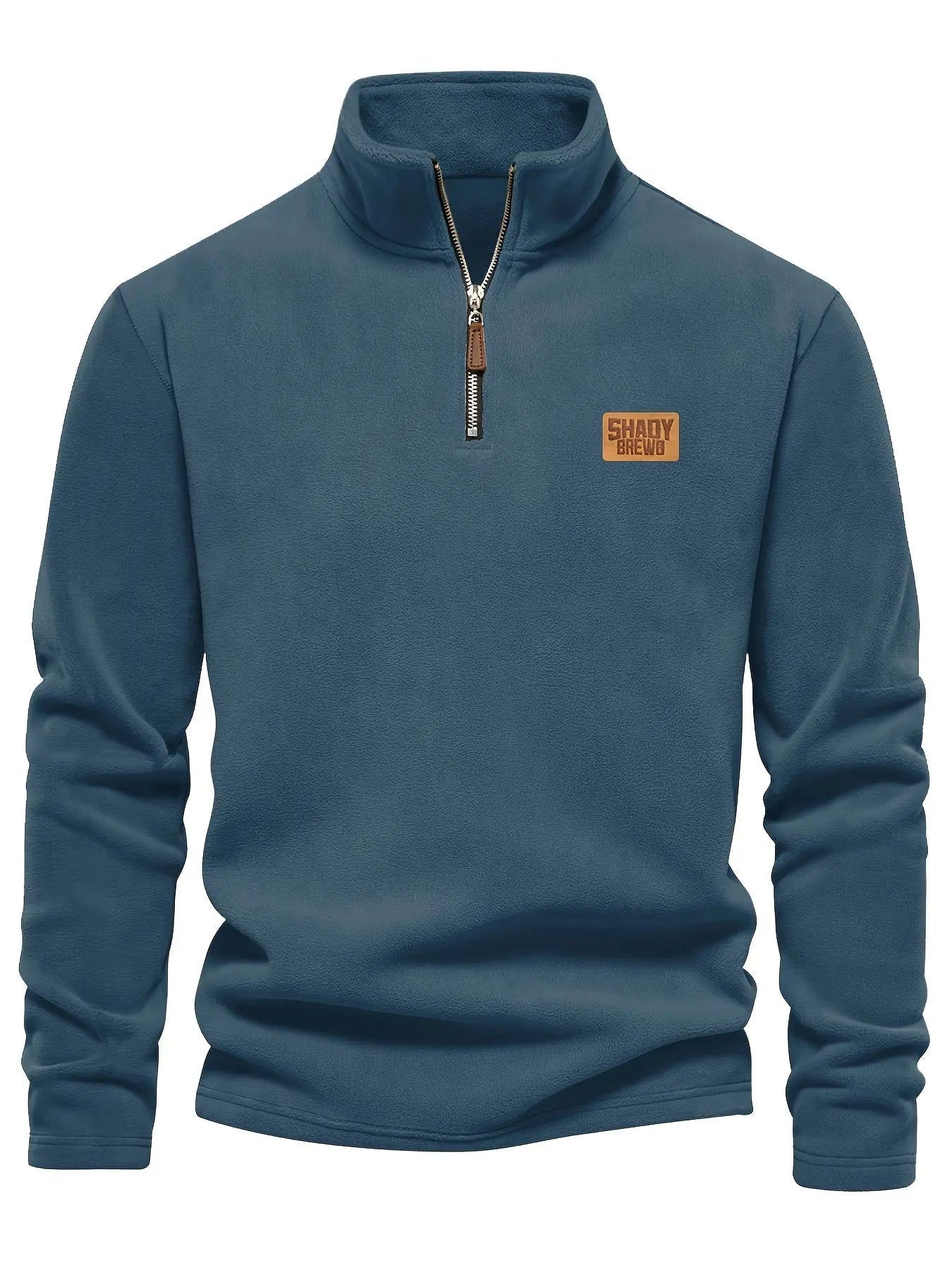 Men’s Thermal Fleece - Lined Half - Zip Sweater – Heavyweight Winter Pullover - Honesty Sales