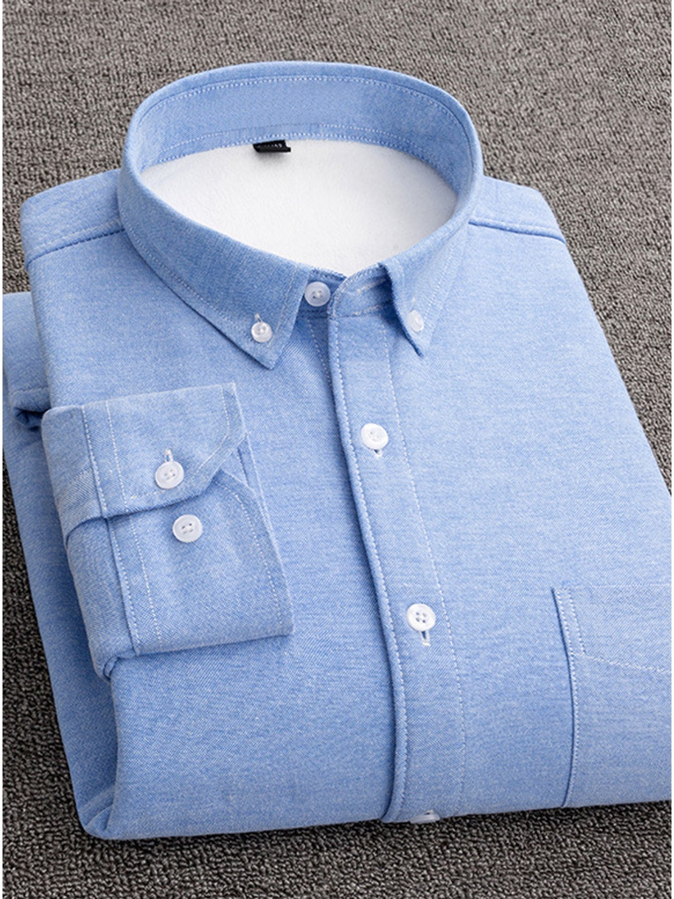 Men’s Thickened Winter Dress Shirt – Button - Front, Easy - Care Business Casual, Classic Collar - Honesty Sales