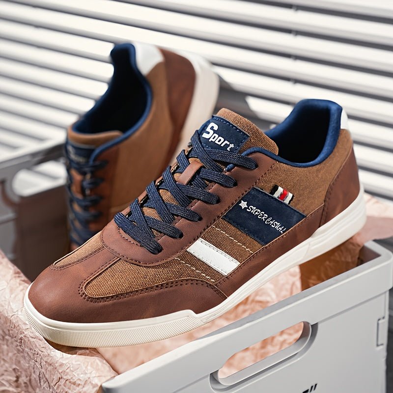 Men’s Vintage Casual Sports Shoes – Breathable Faux Denim Sneakers for Autumn Wear - Honesty Sales