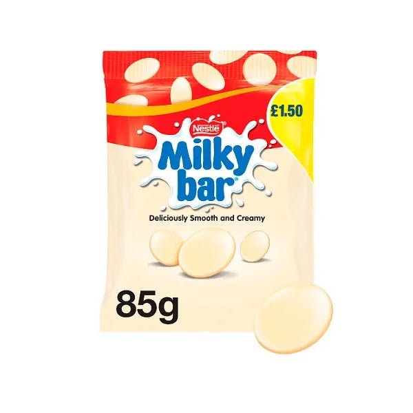 Milkybar Giant Buttons White Chocolate Sharing Bag 85g (Case of 12) - Honesty Sales