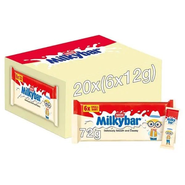 Milkybar Kid White Chocolate Bar 6 Pack Multipack 72g (Case of 25) - Honesty Sales