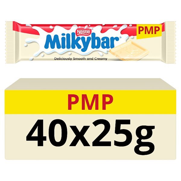 Milkybar White Chocolate Bar 25g (40 x 25g) - Honesty Sales