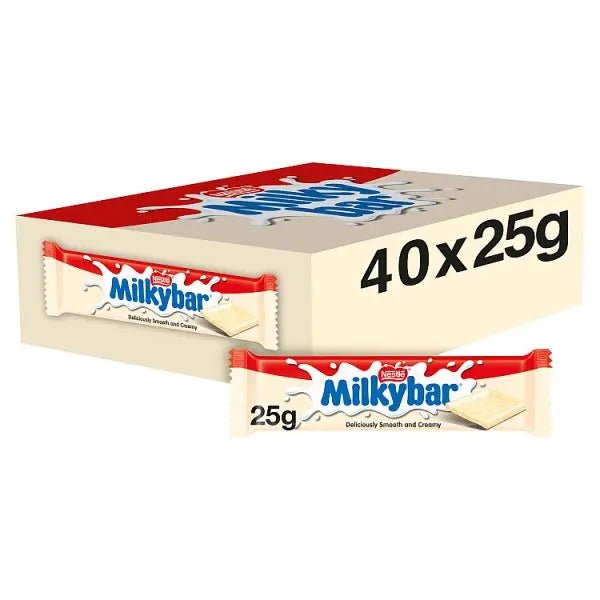 Milkybar White Chocolate Bar 25g (Case of 40) - Honesty Sales