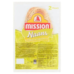 Mission 2 Garlic & Coriander Naan Breads (Case of 6) - Honesty Sales