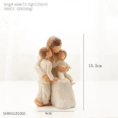 Modern Resin Character Miniature Figurines Home Decoration Accessories Love Gift Desk Decoration Memorial Gift Easter Decoration - Honesty Sales