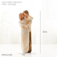 Modern Resin Character Miniature Figurines Home Decoration Accessories Love Gift Desk Decoration Memorial Gift Easter Decoration - Honesty Sales